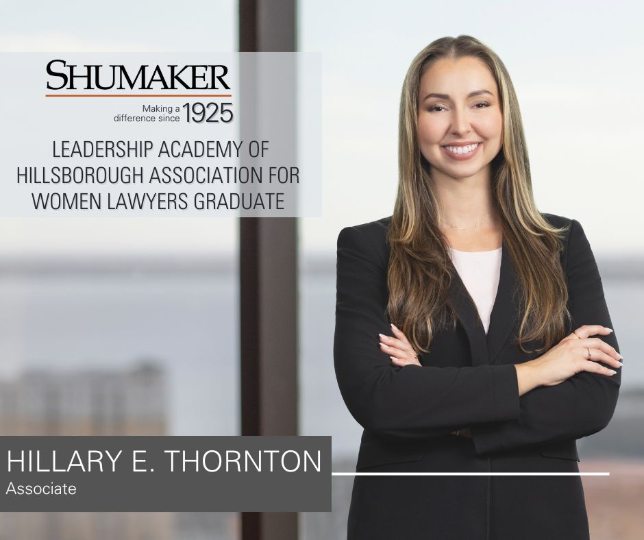 Hillary E. Thornton Graduated from Leadership Academy of Hillsborough Association for Women Lawyers