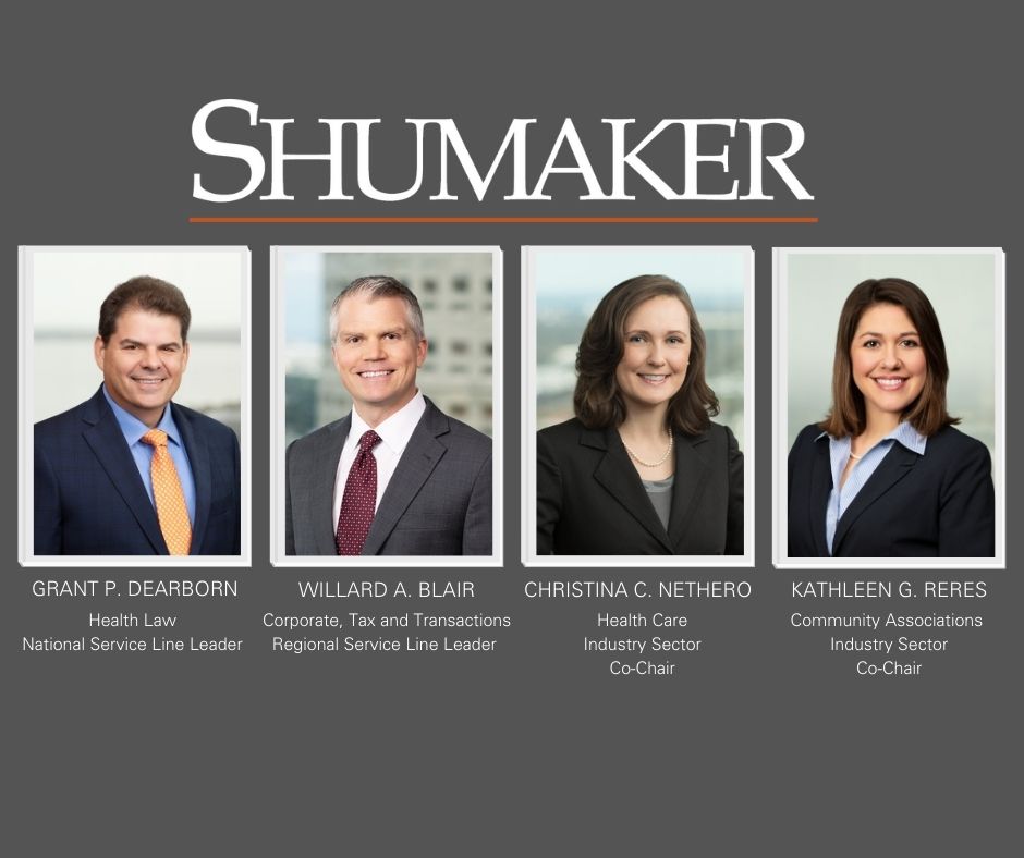  Shumaker Announces New Leadership Appointments in Tampa Office