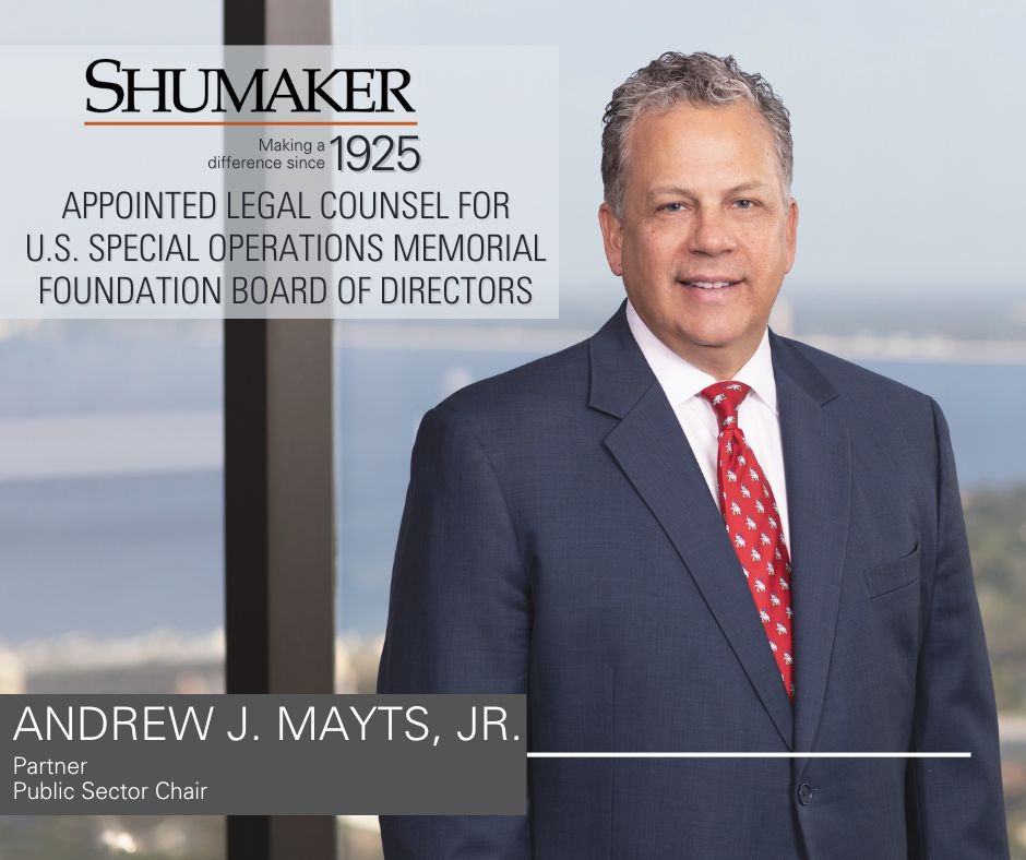 Andrew J. Mayts Continues Military Support; Appointed Legal Counsel for U.S. Special Operations Memorial Foundation Board of Directors