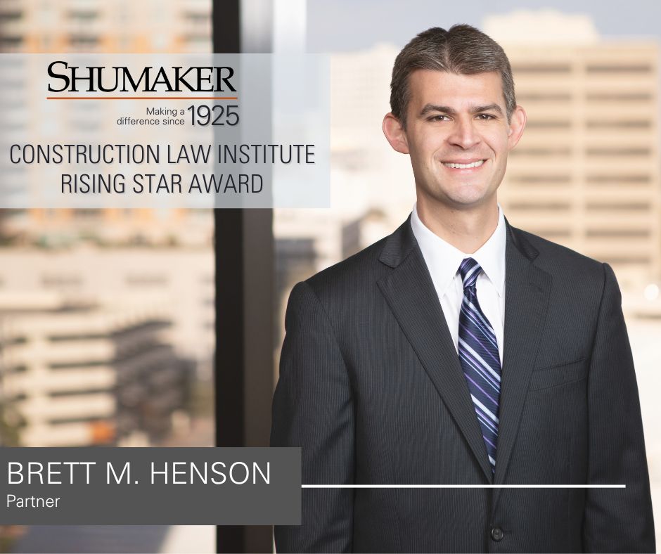 Brett M. Henson Honored with Rising Star Award at 17th Annual Construction Law Institute