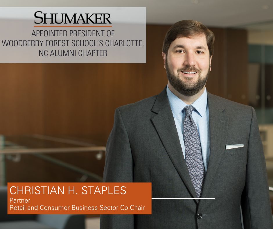 Christian Staples Appointed President of Woodberry Forest School’s Charlotte, NC Alumni Chapter