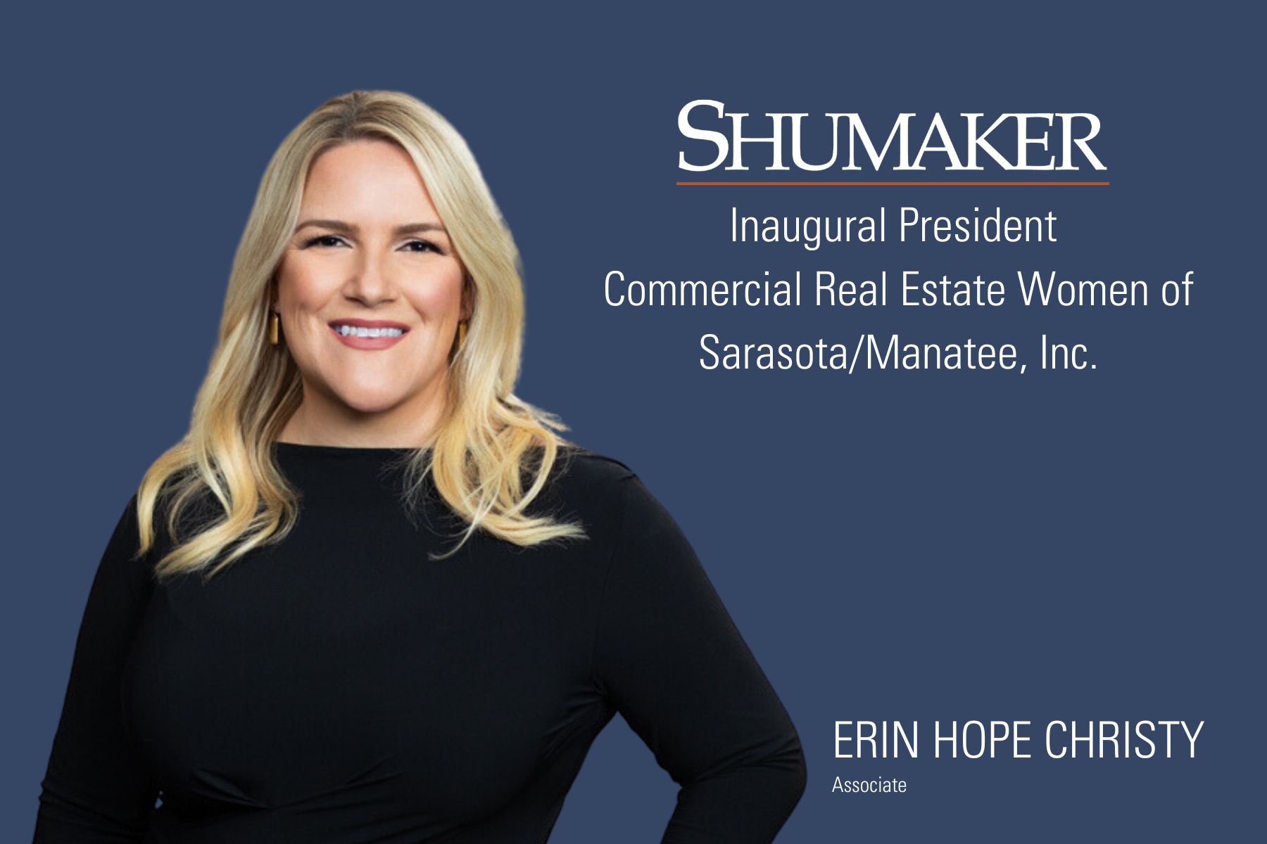Erin Hope Christy Appointed as Inaugural President for Commercial Real Estate Women of Sarasota/Manatee, Inc.