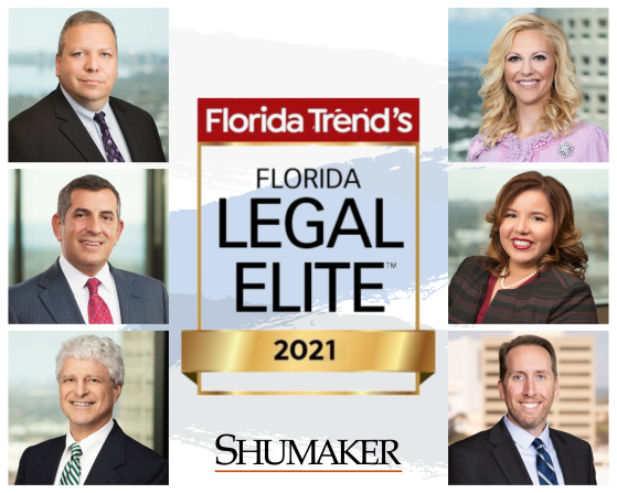 Six Shumaker Lawyers Named Florida Trend's 2021 Florida Legal Elite