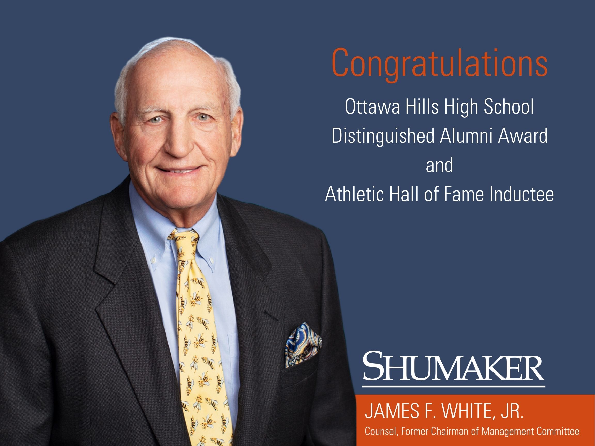 Shumaker Lawyer James F. White, Jr. Honored as Athlete and Business and Civic Leader