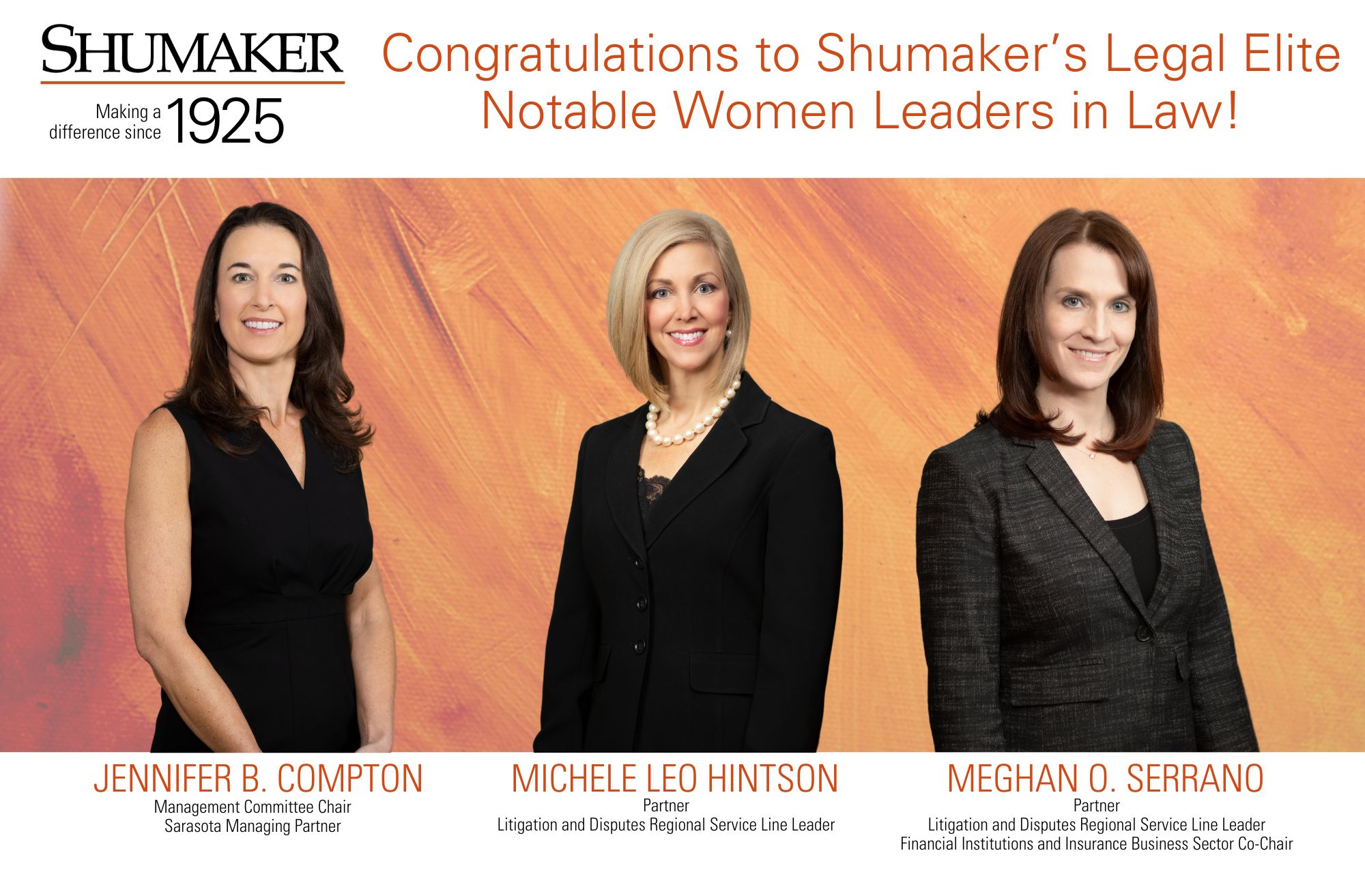 Shumaker Trio Recognized as Notable Women Leaders in Law 