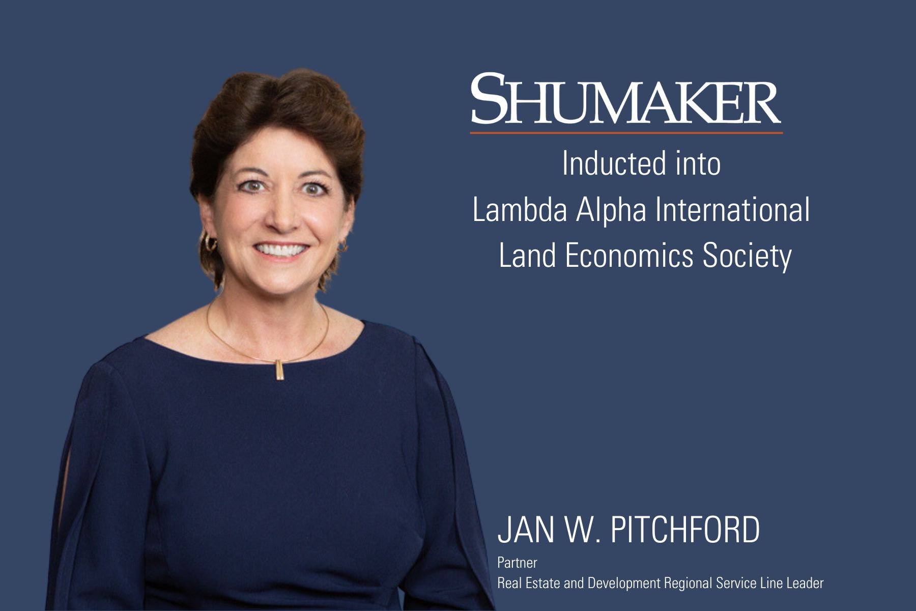 Jan W. Pitchford Inducted into Lambda Alpha International Land Economics Society