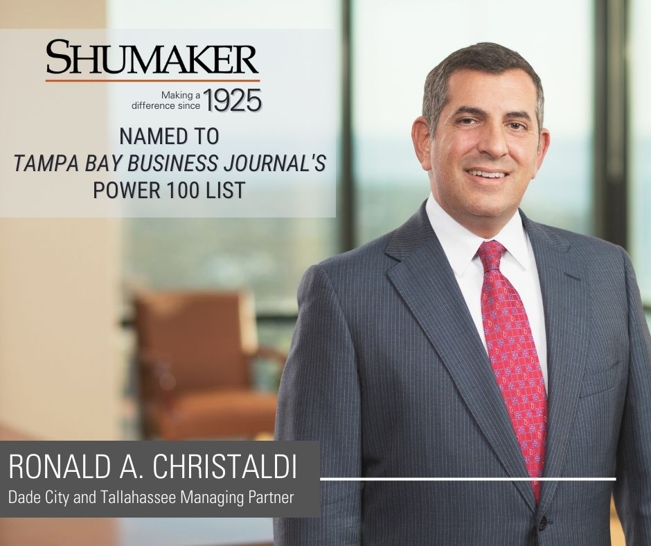 Ronald A. Christaldi Named to Tampa Bay Business Journal's Power 100 List for Fourth Consecutive Year