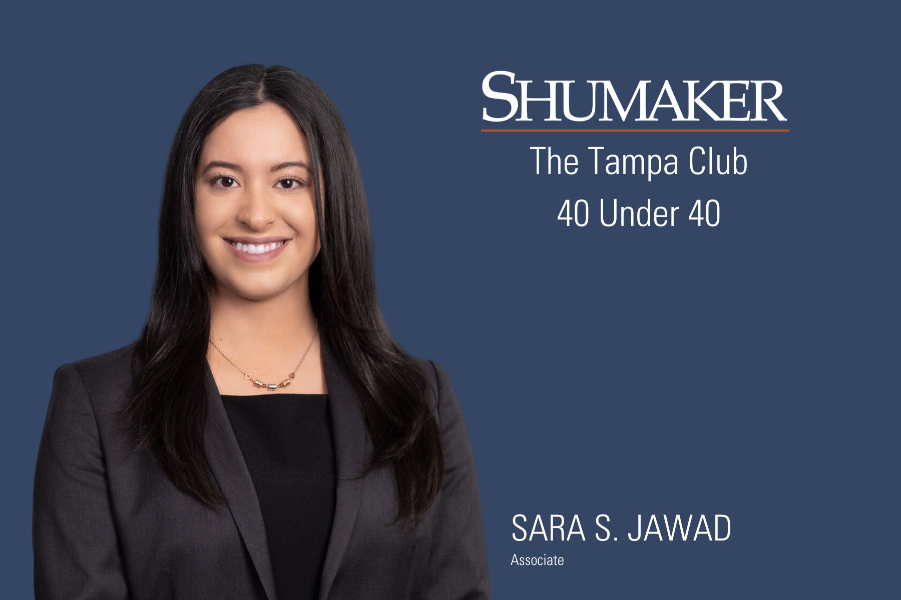 Sara S. Jawad Receives Tampa Club 40 under 40 Award