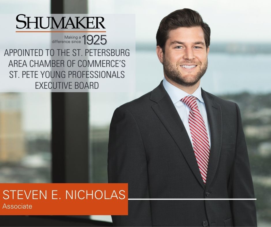 Steven E. Nicholas Joins St. Pete Young Professionals Executive Board and Assumes Role as Advocacy Chair
