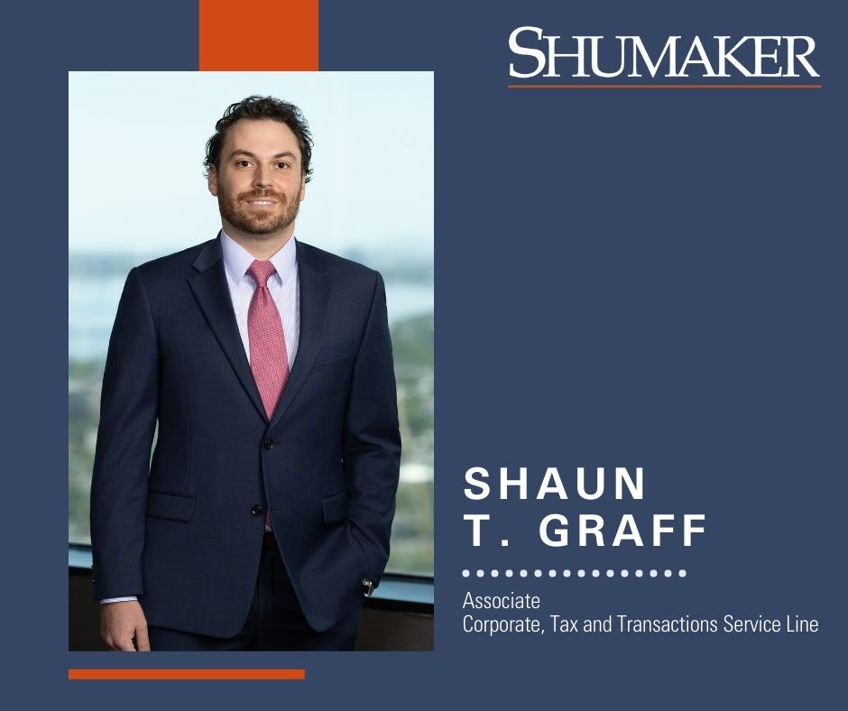 Shaun T. Graff Joins Shumaker as an Associate, Strengthening Corporate Transactions Team