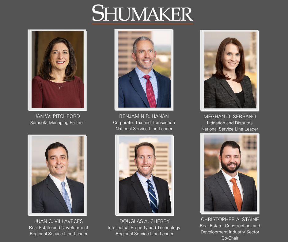 Shumaker Announces New Leadership Roles in Sarasota Office